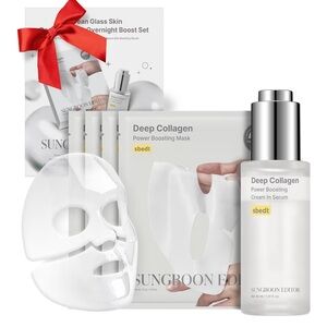 SUNGBOON EDITOR Rejuvenating Combo/Deep Collagen Boost Set | Face Mask (4ea) & S